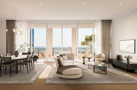 INT15 Condo 19 30 Interior 2 BR Kitchen Living Terrace B3 1