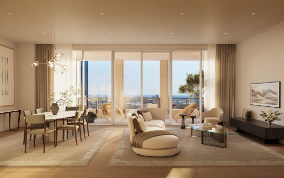 INT15 Condo 19 30 Interior 2 BR Kitchen Living Terrace B5